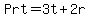 Prt=3t%2B2r
