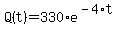 Q%28t%29=330%2Ae%5E%28-4%2At%29