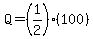 Q=%281%2F2%29%28100%29