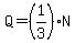 Q=%281%2F3%29N