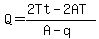 Q=%282Tt-2AT%29%2F%28A-q%29