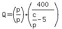 Q=%28p%2Fp%29%28400%2F%28c%2Fp-5%29%29