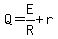 Q=+E%2FR+%2B+r