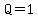 Q=1