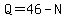 Q=46-N