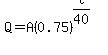Q=A%280.75%29%5E%28t%2F40%29