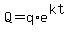 Q=q%2Ae%5E%28kt%29