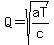 Q=sqrt%28aT%2Fc%29