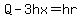 Q-+3hx+=+hr