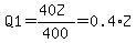 Q1=%2840Z%29%2F400=0.4%2AZ