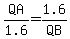 QA%2F1.6+=+1.6%2FQB