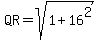 QR=sqrt%281%2B16%5E2%29
