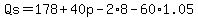 Qs=178%2B40p-2%2A8-60%2A1.05