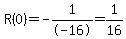 R%280%29=-1%2F-16+=+1%2F16