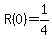 R%280%29=1%2F4+