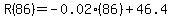 R%2886%29+=+-0.02%2886%29+%2B+46.4