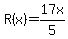 R%28x%29=17x%2F5