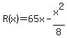 R%28x%29+=+65x+-+x%5E2%2F8