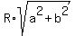 R%2Asqrt%28a%5E2+%2B+b%5E2%29+