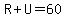 R%2BU=60
