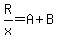 R%2Fx+=+A+%2B+B+
