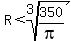 R%3Croot%283%2C350%2Fpi%29
