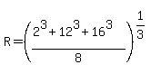 R=%28%282%5E3%2B12%5E3%2B16%5E3%29%2F8%29%5E%281%2F3%29
