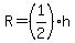 R=%281%2F2%29h
