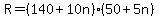 R=%28140%2B10n%29%2850%2B5n%29