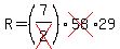 R=%287%2Fcross%282%29%29cross%2858%2929