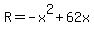 R=-x%5E2%2B62x