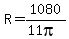 R=1080%2F%2811pi%29