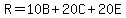 R=10B%2B20C%2B20E