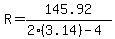 R=145.92%2F%282%283.14%29-4%29
