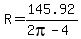 R=145.92%2F%282pi-4%29