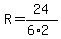 R=24%2F%286%2A2%29