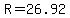 R=26.92