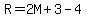 R=2M%2B3-4