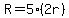 R=5%2A%282r%29