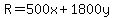 R=500x%2B1800y