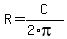 R=C%2F%282%2Api%29