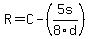 R=C-%285s%2F8d%29
