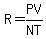 R=PV%2FNT