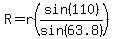 R=r%28sin%28110%29%2Fsin%2863.8%29%29