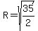 R=sqrt%2835%2F2%29