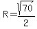 R=sqrt%2870%29%2F2