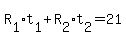 R%5B1%5D%2At%5B1%5D%2BR%5B2%5D%2At%5B2%5D=21