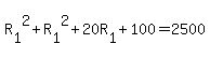 R%5B1%5D%5E2%2BR%5B1%5D%5E2%2B20R%5B1%5D%2B100=2500