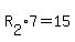 R%5B2%5D%2A7=15