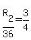 R%5B2%5D%2F36+=+3%2F4